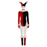 TV Harley Quinn Harley Quinn Balck And Red Outfits Cosplay Costume Halloween Carnival Suit